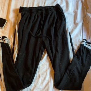 black striped joggers